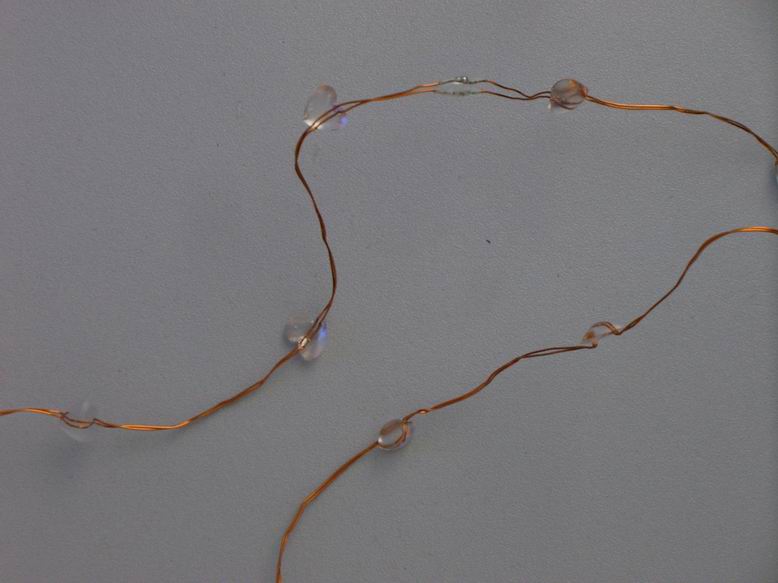 LED-Leuchten Kupfer. LED Mini-Lichterkette. LED-String