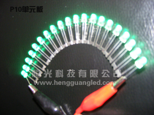 LED mit roten Beinen